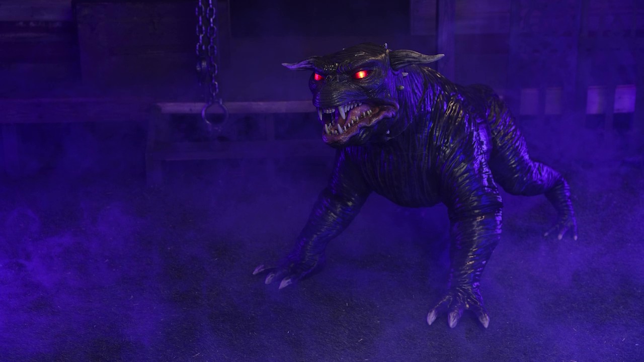 Straight from the Temple of Gozer, this exclusive 2.75FT Ghostbusters Animatronic Terror Dog Decoration brings the Ghostbusters villain to life with creepy sound effects, glowing eyes, and realistic motion.